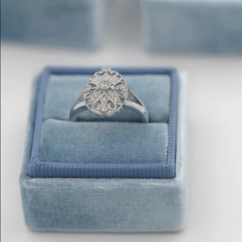 Mrs Box - Velvet Ring Box Cardiff Blue